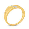 Thumbnail Image 2 of 1/10 CT. T.W. Diamond Four Stone Slant Wedding Band in 10K Gold