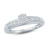 Thumbnail Image 0 of 1/15 CT. T.W. Composite Diamond Criss-Cross Engagement Ring in 10K White Gold