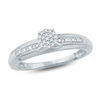 Thumbnail Image 1 of 1/15 CT. T.W. Composite Diamond Criss-Cross Engagement Ring in 10K White Gold