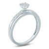 Thumbnail Image 1 of 1/15 CT. T.W. Composite Diamond Criss-Cross Engagement Ring in 10K White Gold