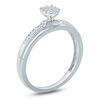 Thumbnail Image 2 of 1/15 CT. T.W. Composite Diamond Criss-Cross Engagement Ring in 10K White Gold