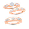 Thumbnail Image 2 of Ladies' Diamond Accent Retro Geometric Wedding Band in 10K Rose Gold