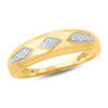Thumbnail Image 1 of Diamond Accent Retro Geometric Wedding Band in 10K Gold