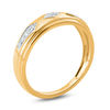 Thumbnail Image 2 of Diamond Accent Retro Geometric Wedding Band in 10K Gold