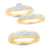 Thumbnail Image 3 of Men's 1/20 CT. T.W. Diamond Criss-Cross Wedding Band in 10K Gold