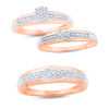 Thumbnail Image 2 of Men's 1/20 CT. T.W. Diamond Criss-Cross Wedding Band in 10K Rose Gold
