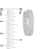 Thumbnail Image 2 of Lab-Created White Sapphire Triple Row Inside-Out Hoop Earrings in Sterling Silver
