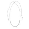 Thumbnail Image 1 of Lab-Created White Sapphire "XO" Bolo Necklace in Sterling Silver - 26"
