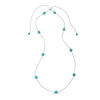 Thumbnail Image 1 of 6.0mm Turquoise Bead Station Bolo Necklace in Sterling Silver - 26"