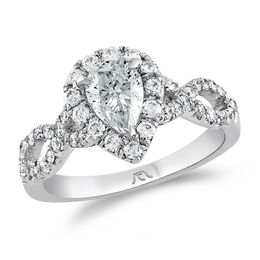 Pear Wedding Zales T W Certified Pear Shaped Diamond Frame Twist Engagement