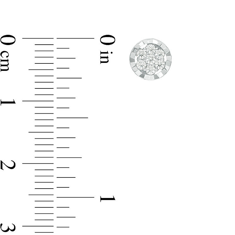 Main Image 2 of 1/5 CT. T.W. Composite Diamond Stud Earrings in Sterling Silver