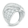 Thumbnail Image 2 of 3 CT. T.W. Baguette and Round Diamond Crossover Ring in 10K White Gold