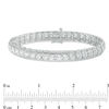 Thumbnail Image 3 of 10 T.W. Princess-Cut and Round Diamond Bracelet in 14K White Gold - 7.5"