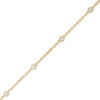 Thumbnail Image 1 of 1/6 CT. T.W. Diamond Five Stone Station Bracelet in 10K Gold - 7.5"