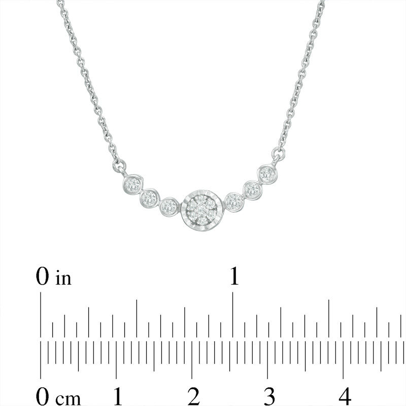 Main Image 3 of 1/5 CT. T.W. Diamond Necklace in Sterling Silver - 16.5"