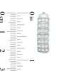 Thumbnail Image 2 of 1 CT. T.W. Diamond Multi-Row Hoop Earrings in Sterling Silver