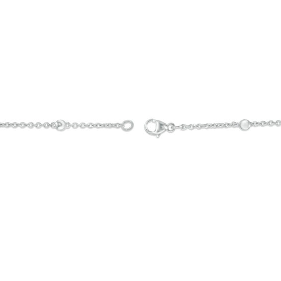 1/6 CT. T.w. Diamond Five Stone Station Bracelet in 10K White Gold - 7.5"