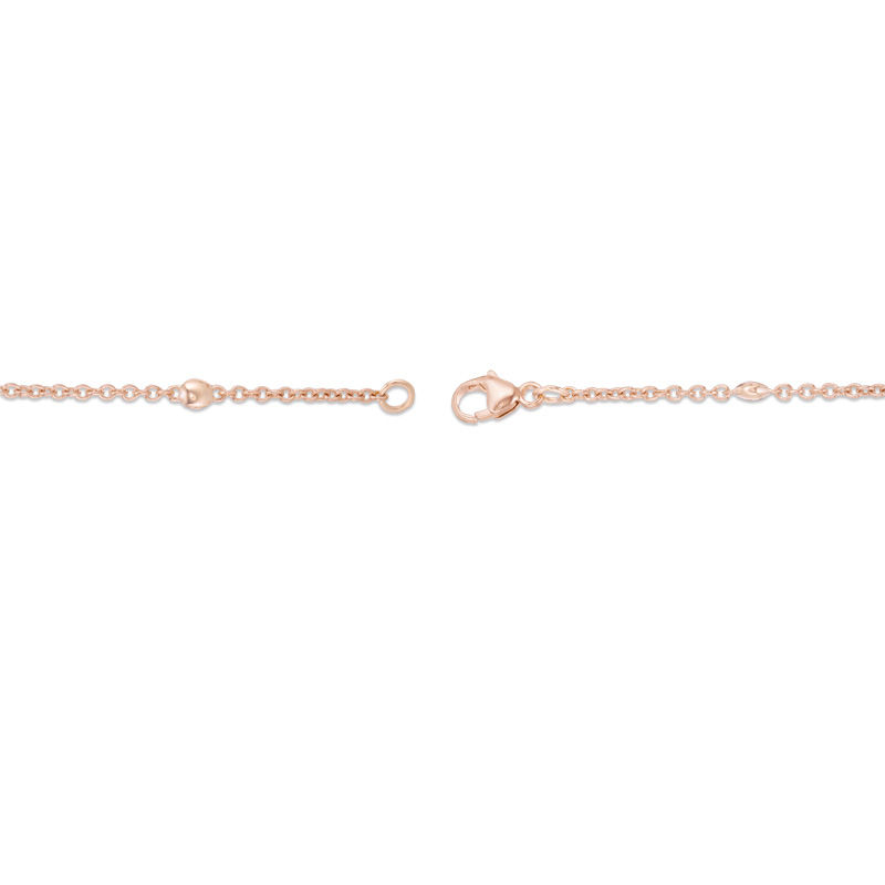 Main Image 2 of 1/6 CT. T.W. Diamond Five Stone Station Bracelet in 10K Rose Gold - 7.5"