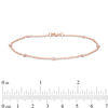 Thumbnail Image 3 of 1/6 CT. T.W. Diamond Five Stone Station Bracelet in 10K Rose Gold - 7.5"