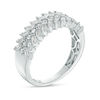 Thumbnail Image 2 of 1/2 CT. T.W. Baguette and Round Diamond Chevron Ring in 10K White Gold