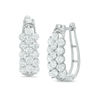 Thumbnail Image 0 of 3 CT. T.W. Diamond Multi-Row Vintage-Style Hoop Earrings in 14K White Gold