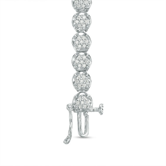 1 CT. T.w. Composite Diamond Tennis Bracelet in 10K White Gold