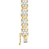 Thumbnail Image 1 of 4 CT. T.W. Composite Diamond Flower "X" Alternating Bracelet in 10K Gold