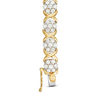 Thumbnail Image 2 of 4 CT. T.W. Composite Diamond Flower "X" Alternating Bracelet in 10K Gold