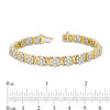 Thumbnail Image 3 of 4 CT. T.W. Composite Diamond Flower "X" Alternating Bracelet in 10K Gold