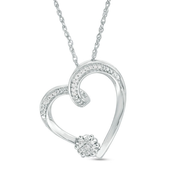 Zales 1 20 Ct T W Diamond Heart Pendant In Sterling Silver Dailymail - Zales Diamond Heart Pendant Necklace Zales 1 20 Ct T W Diamond Heart Pendant In Sterling Silver Dailymail - Zales Diamond Heart Pendant Necklace