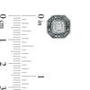 Thumbnail Image 2 of 1/20 CT. T.W. Enhanced Black and White Diamond Octagon Frame Stud Earrings in Sterling Silver