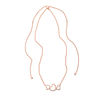 Thumbnail Image 1 of Lab-Created White Sapphire Triple Heart Bolo Necklace in Sterling Silver with 18K Rose Gold Plate - 26&quot;