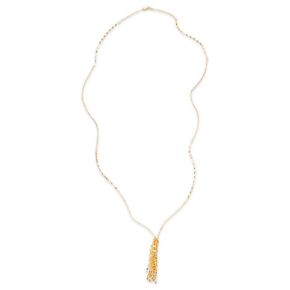 Made in Italy Tassel Necklace in 14K Gold - 30"