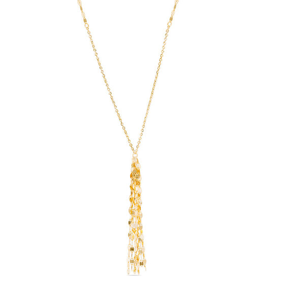 Made in Italy Tassel Necklace in 14K Gold - 30"