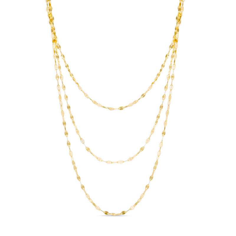 Made in Italy Triple-Strand Necklace in 14K Gold - 20"