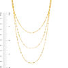 Thumbnail Image 2 of Made in Italy Triple-Strand Necklace in 14K Gold - 20"