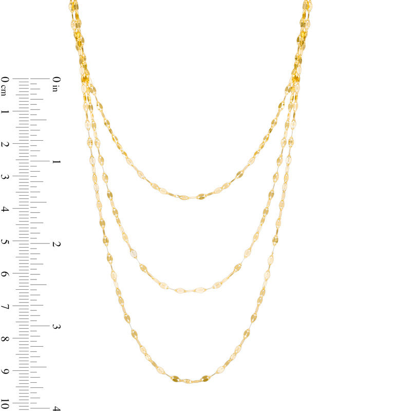 Made in Italy Triple-Strand Necklace in 14K Gold - 20"