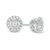 Thumbnail Image 1 of 1/5 CT. T.W. Diamond Frame Stud Earrings in 10K White Gold