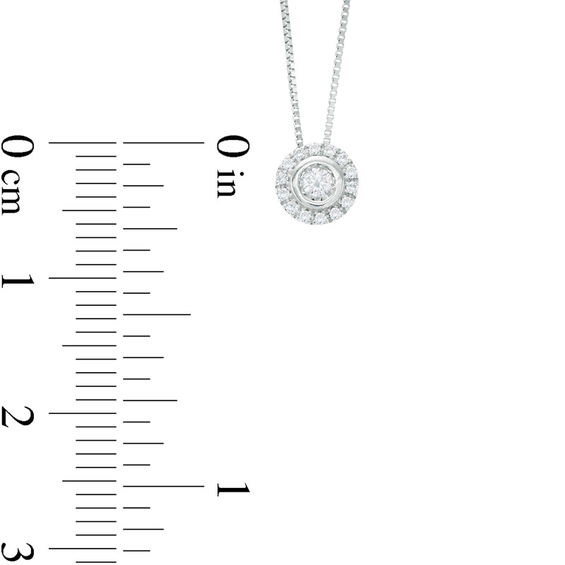 1/10 CT. T.w. Diamond Frame Pendant in 10K White Gold