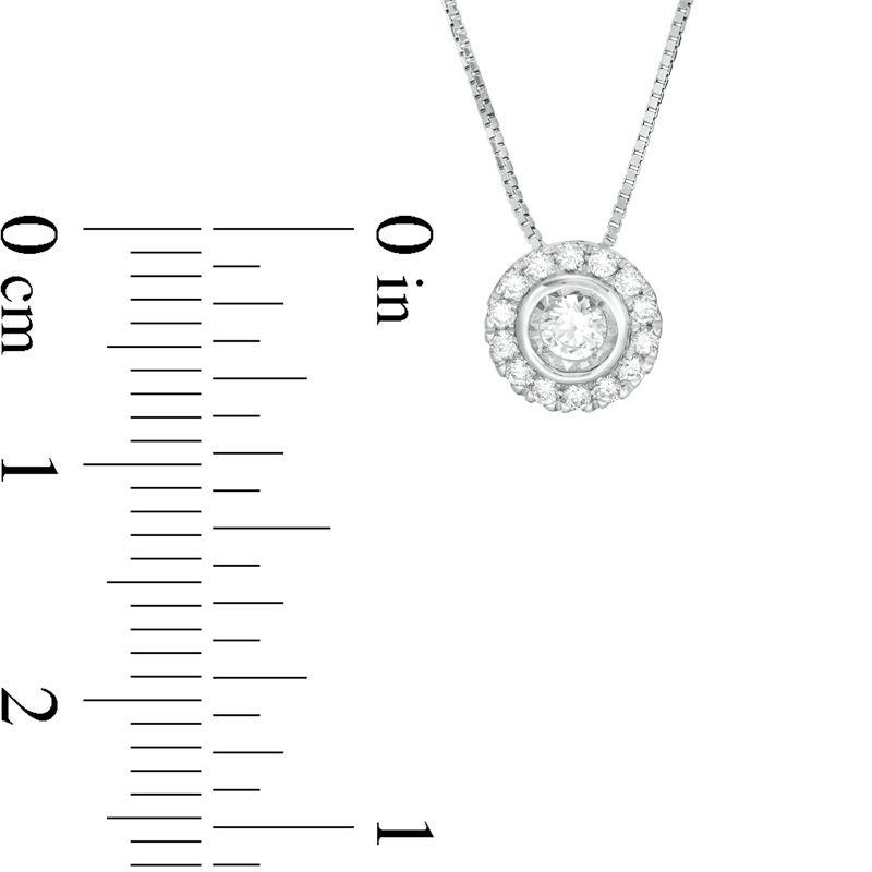 Main Image 2 of 1/5 CT. T.W. Diamond Frame Pendant in 10K White Gold