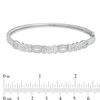 Thumbnail Image 2 of 1 CT. T.W. Baguette and Round Diamond Bow Bangle in 10K White Gold - 7.5"