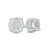 Thumbnail Image 1 of 1/10 CT. T.W. Composite Diamond Flower Stud Earrings in Sterling Silver