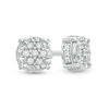 Thumbnail Image 1 of 1/4 CT. T.W. Composite Diamond Flower Stud Earrings in Sterling Silver