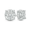 Thumbnail Image 0 of 1/3 CT. T.W. Composite Diamond Flower Stud Earrings in Sterling Silver