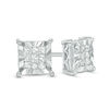 Thumbnail Image 1 of 1/4 CT. T.W. Princess-Cut Composite Diamond Stud Earrings in Sterling Silver