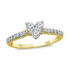 Thumbnail Image 1 of 1/2 CT. T.W. Composite Diamond Heart Engagement Ring in 14K Gold
