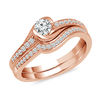 Thumbnail Image 1 of 1/2 CT. T.W. Diamond Swirl Bypass Bridal Set in 10K Rose Gold