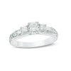 Thumbnail Image 1 of 5/8 CT. T.W. Princess-Cut Diamond Past Present Future® Engagement Ring in 14K White Gold