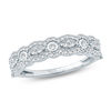 Thumbnail Image 1 of 1/2 CT. T.W. Diamond Alternating Round and Marquise Scallop Anniversary Band in 10K White Gold