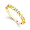 Thumbnail Image 1 of 1/20 CT. T.W. Diamond Three Stone Alternating Infinity Stackable Band in 10K Gold